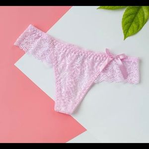 Sexy Lace Thong Pink Large